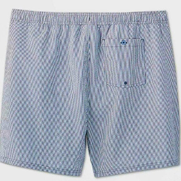 Men's Striped Elastic Waist Swim Trunks 2XL - NWT - Picture 2 of 7